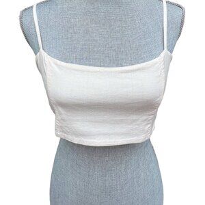 BRANDY MELVILLE 💙 JOHN GALT NWT OFF WHITE crop top with straps. Elastic back.